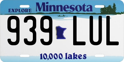 MN license plate 939LUL