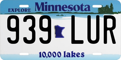 MN license plate 939LUR