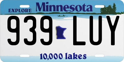 MN license plate 939LUY