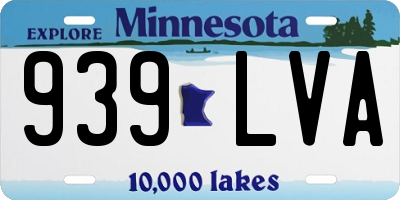 MN license plate 939LVA