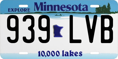 MN license plate 939LVB