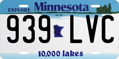 MN license plate 939LVC