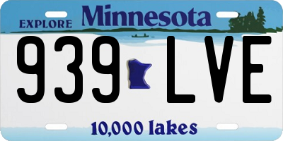 MN license plate 939LVE