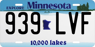 MN license plate 939LVF