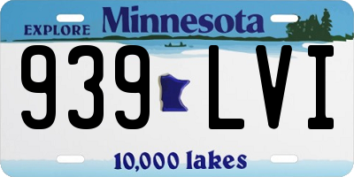 MN license plate 939LVI