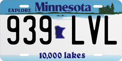MN license plate 939LVL