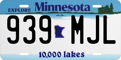 MN license plate 939MJL