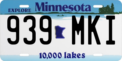 MN license plate 939MKI