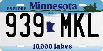MN license plate 939MKL