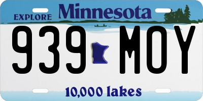 MN license plate 939MOY