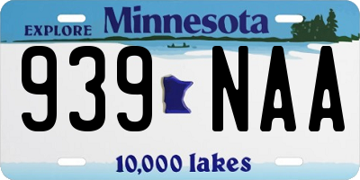 MN license plate 939NAA