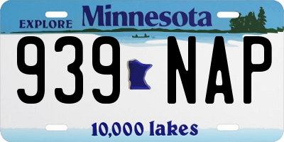 MN license plate 939NAP
