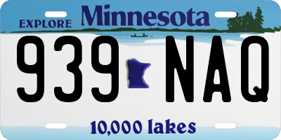 MN license plate 939NAQ