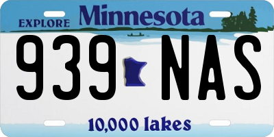 MN license plate 939NAS