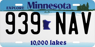 MN license plate 939NAV