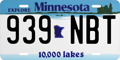 MN license plate 939NBT