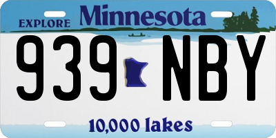 MN license plate 939NBY