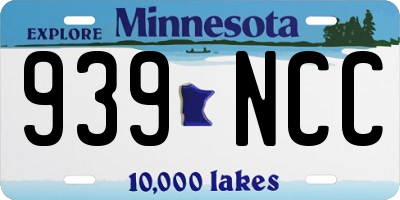 MN license plate 939NCC