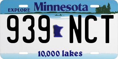 MN license plate 939NCT