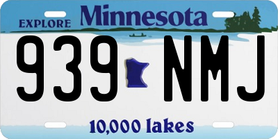 MN license plate 939NMJ