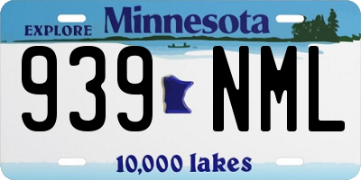 MN license plate 939NML