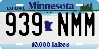 MN license plate 939NMM