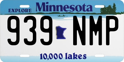 MN license plate 939NMP