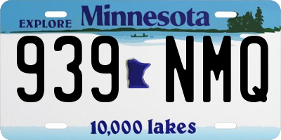 MN license plate 939NMQ
