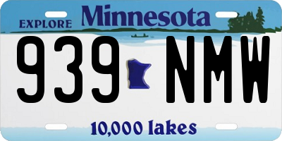 MN license plate 939NMW