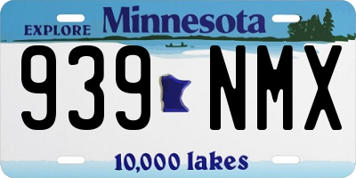 MN license plate 939NMX