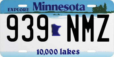 MN license plate 939NMZ