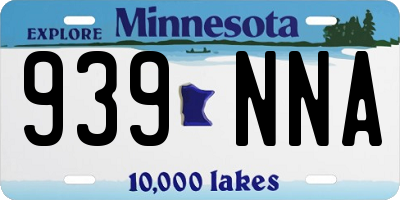 MN license plate 939NNA