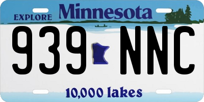 MN license plate 939NNC