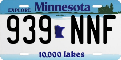 MN license plate 939NNF