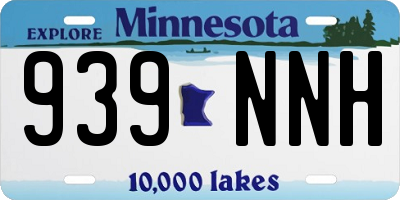 MN license plate 939NNH