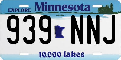 MN license plate 939NNJ