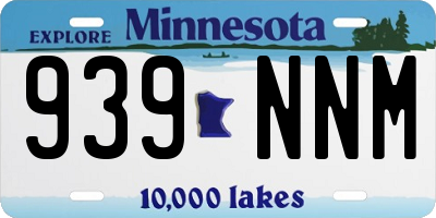 MN license plate 939NNM