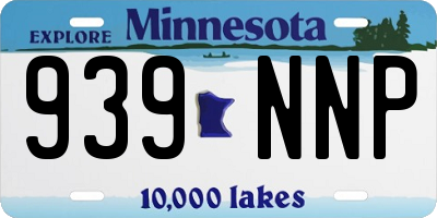 MN license plate 939NNP