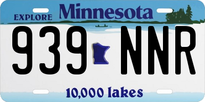 MN license plate 939NNR