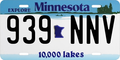 MN license plate 939NNV