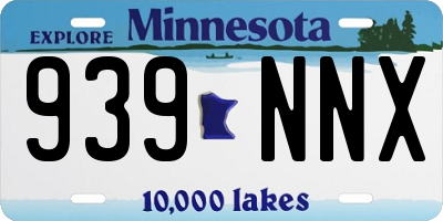 MN license plate 939NNX