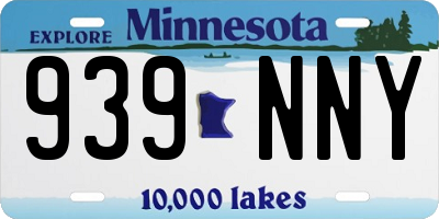 MN license plate 939NNY