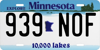 MN license plate 939NOF