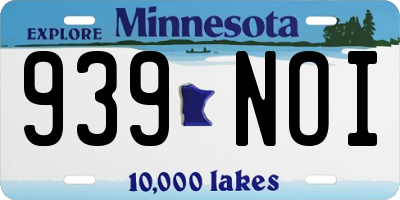 MN license plate 939NOI