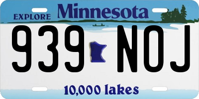 MN license plate 939NOJ
