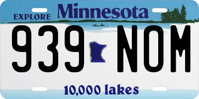 MN license plate 939NOM