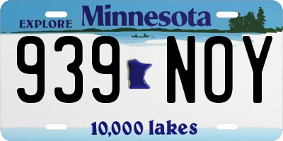 MN license plate 939NOY