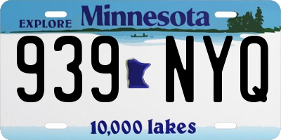 MN license plate 939NYQ
