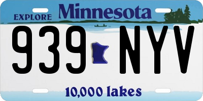 MN license plate 939NYV