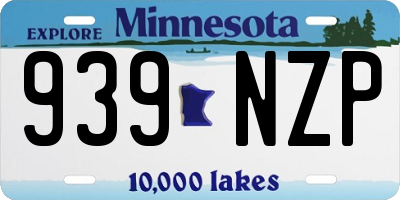 MN license plate 939NZP